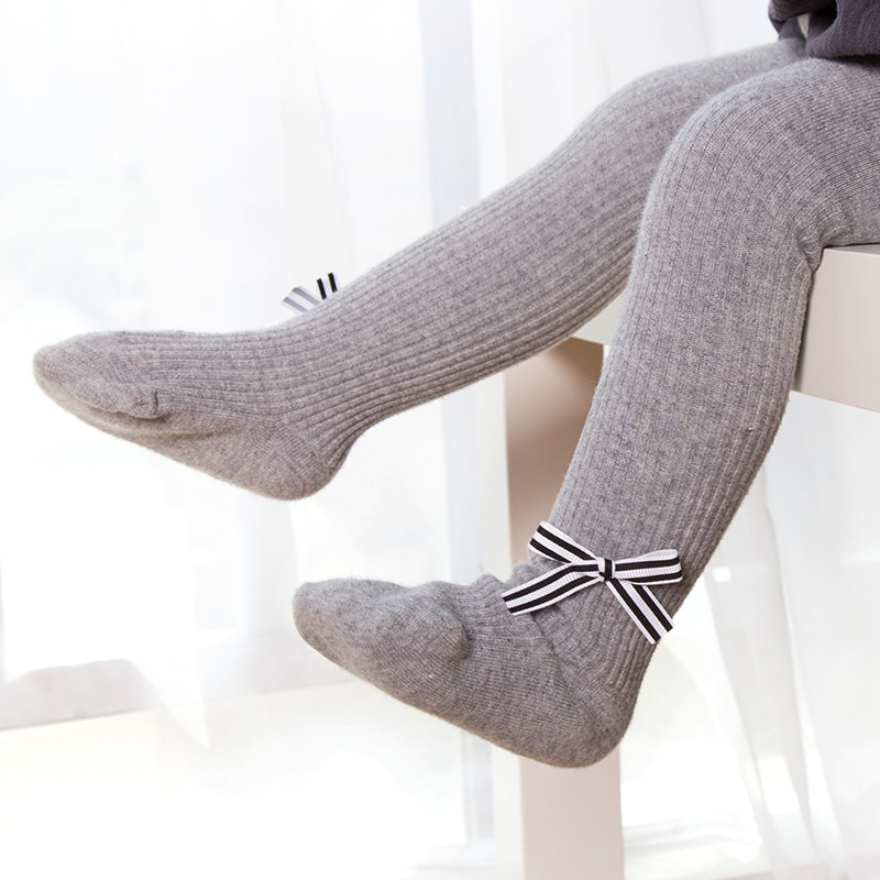Baby Panty katoen Gebreide kous Lente Herfst Meisjes Panty Leuke Strik Meisjes Grote kont Panty Gratis Shippi