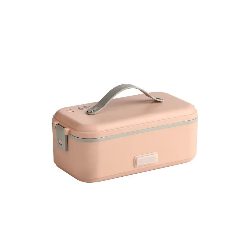 Boîte à lunch chauffante électrique portable, chauffe-aliments pour l'extérieur et les voyages, auto-cuisson, boîte à lunch métropolitaine, cuiseur à riz de bureau: Rose / Royaume-Uni