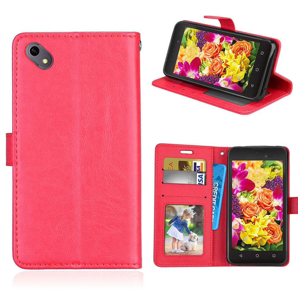 Wallet Leather Case For BQ BQ-5035 Velvet Cover Retro Flip Coque Phone Bag Shell Cover For BQ 5035 BQ5035 Case Fundas Coque Capa: Red