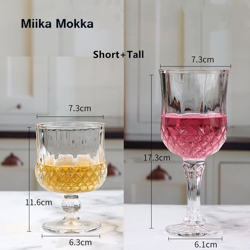 2pcs Diamond Pattern Wine Glass Crystal Wiskey Champagne Glasses Bordeaux Burgundy Wedding Party Birthday Lead-Free: F  2pcs