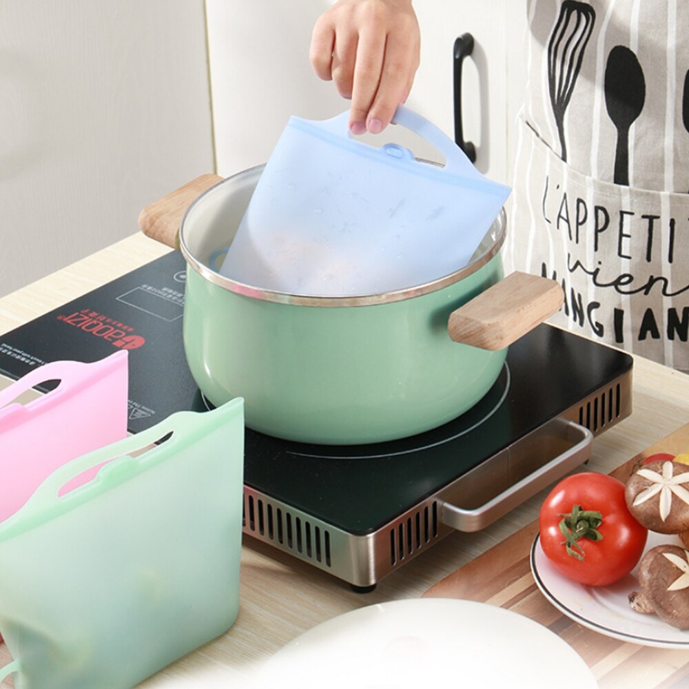 Herbruikbare Siliconen Sealer Zakken Vacuüm Food S Herbruikbare Siliconen Sealer Zakken Vacuüm Food S
