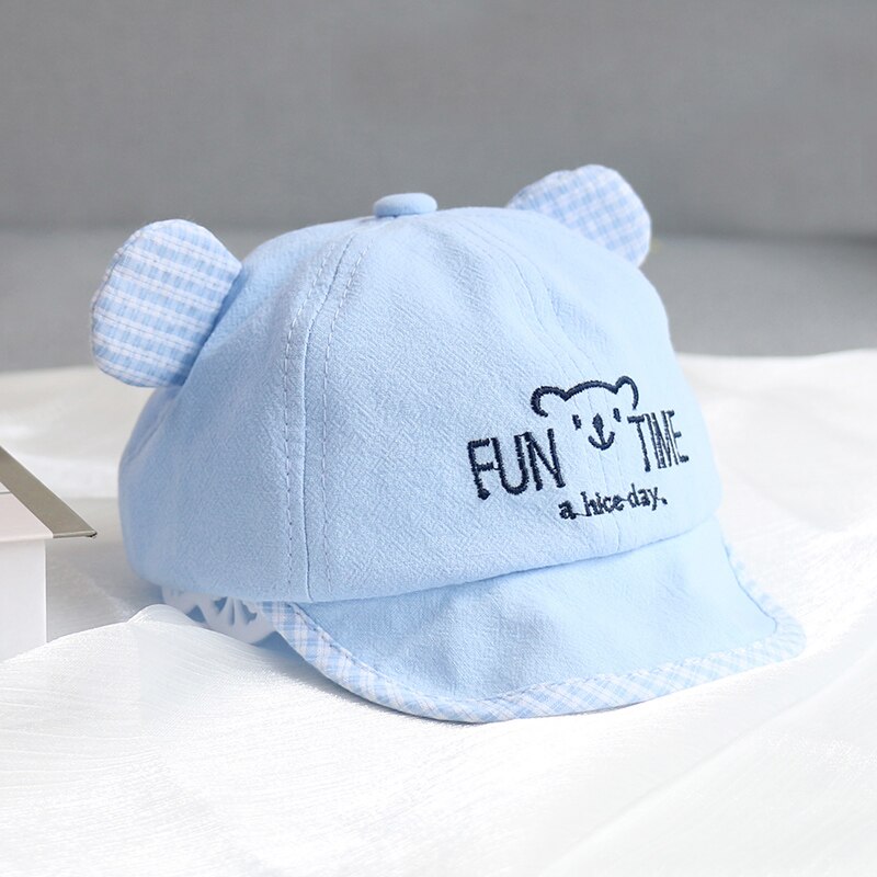 Cartoon Beer Baby Cap Met Oren Zachte Katoen Borduren Baby Meisje Jongen Kids Baseball Cap Lente Zomer Verstelbare Baby Zon hoed