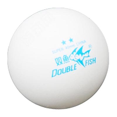 6x Dubbele Vis 2-star (2 ster, 2 ster) 40mm Tafeltennis Ballen: White