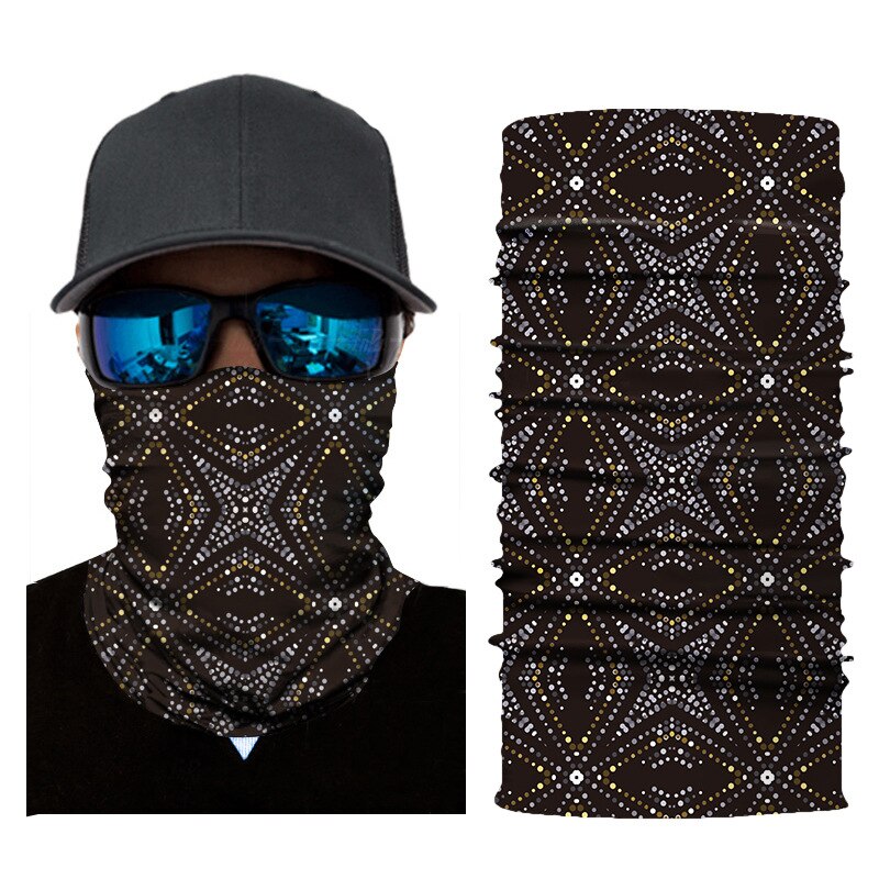 Polyester digital udskrivning etnisk magisk pandebånd cykling udendørs sport sømløs hurtigtørrende hals gamacher tørklæde maske: 03