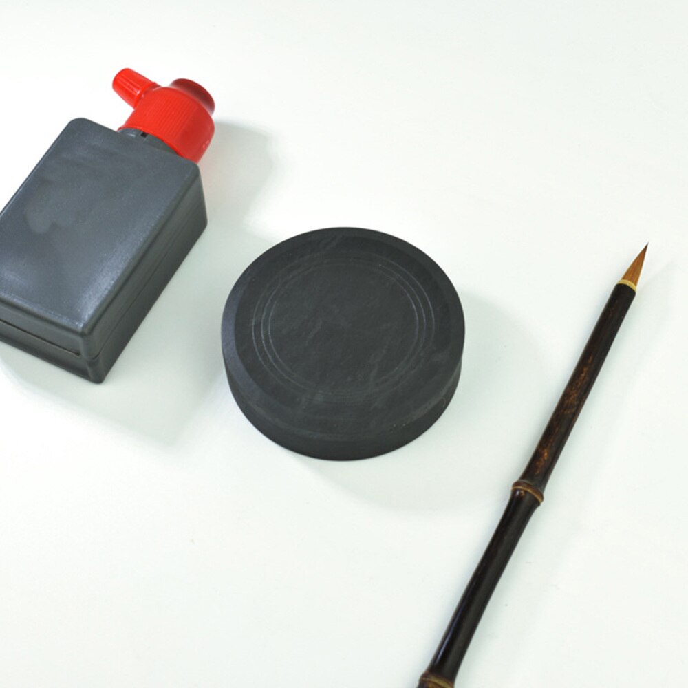 Chinese Inkstone Exquisite Painting Inkslab Ink Grinding Stone with Lid Ink