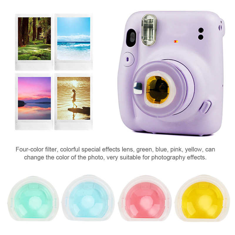 camera case Four Color Filter Special Effect Lens Protection Change Color for Instant Camera mini11 sac appareil photo