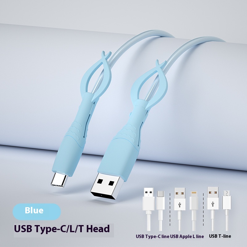 2in1 Silicone Cable Protector for Android/iPhone Anti-Snap Charger Cord Guard /w Reinforced Connector & Tangle-Free Organizer: green