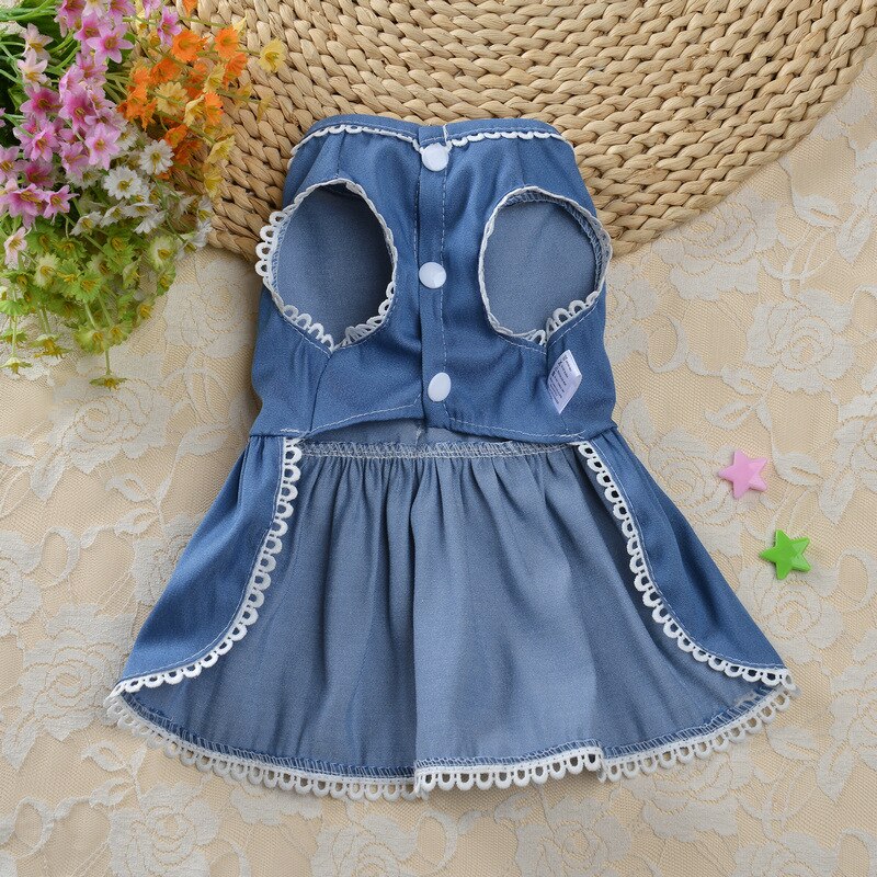 Zomer Hond Jean Jurk Hond Kleding Hond Denim Jurk Jeans Rok Kleine Hond Dress Puppy Kleding Chihuahua Yorkies Teddy