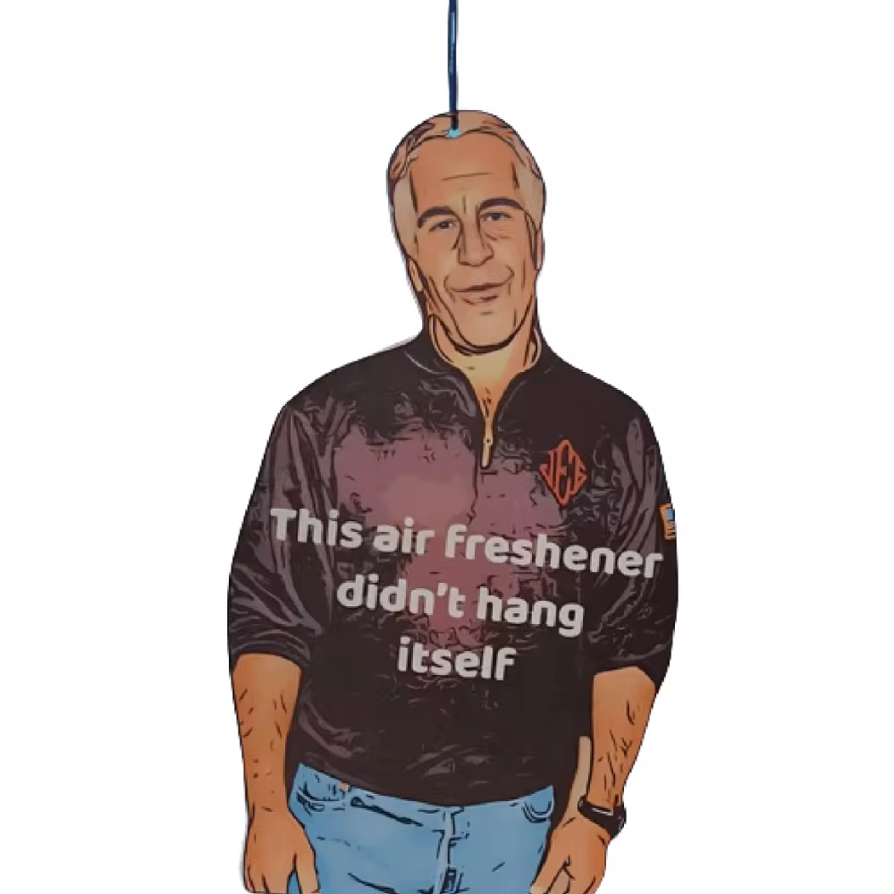 Jeffrey Epstein Car air freshener Sick humor black rearview mirror accessories