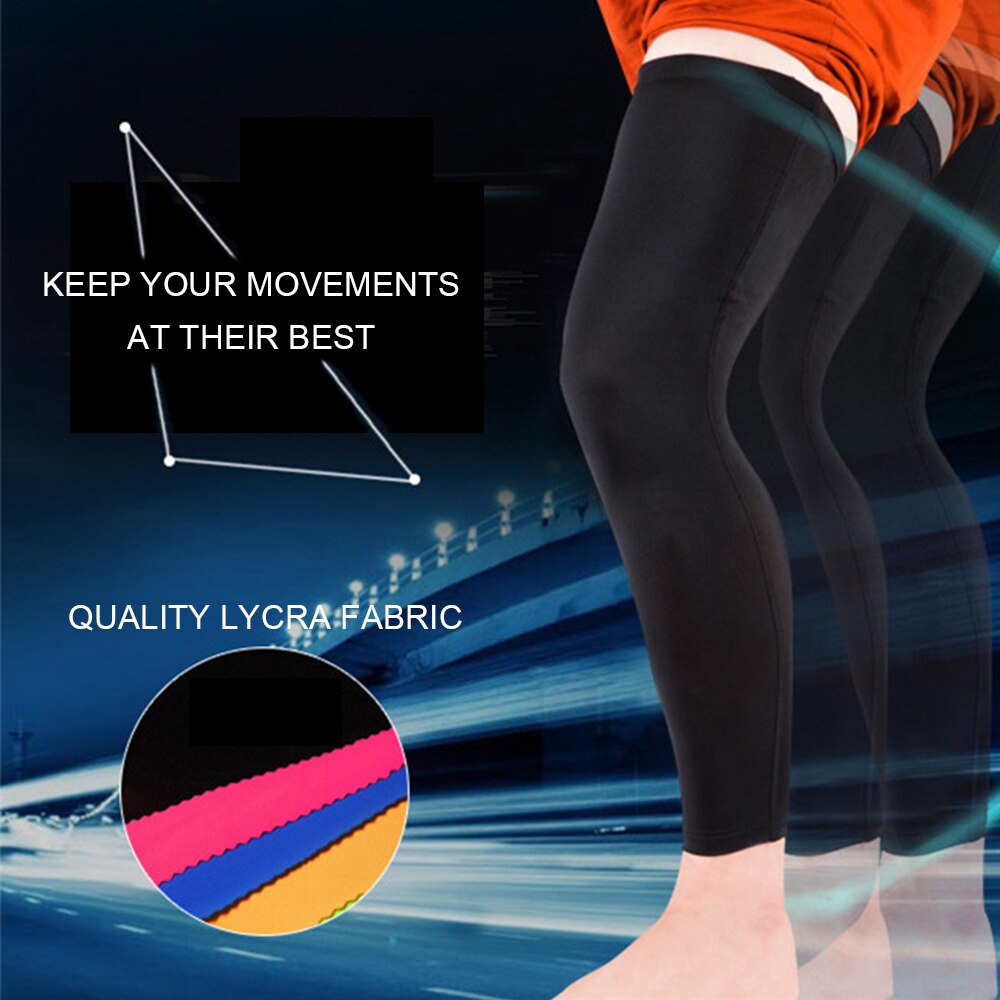 Skybulls Sports Compression Leg Sleeve Basketball Football Cycling Knee Calf Support Running Shin Guard Outdoor Sports Safety