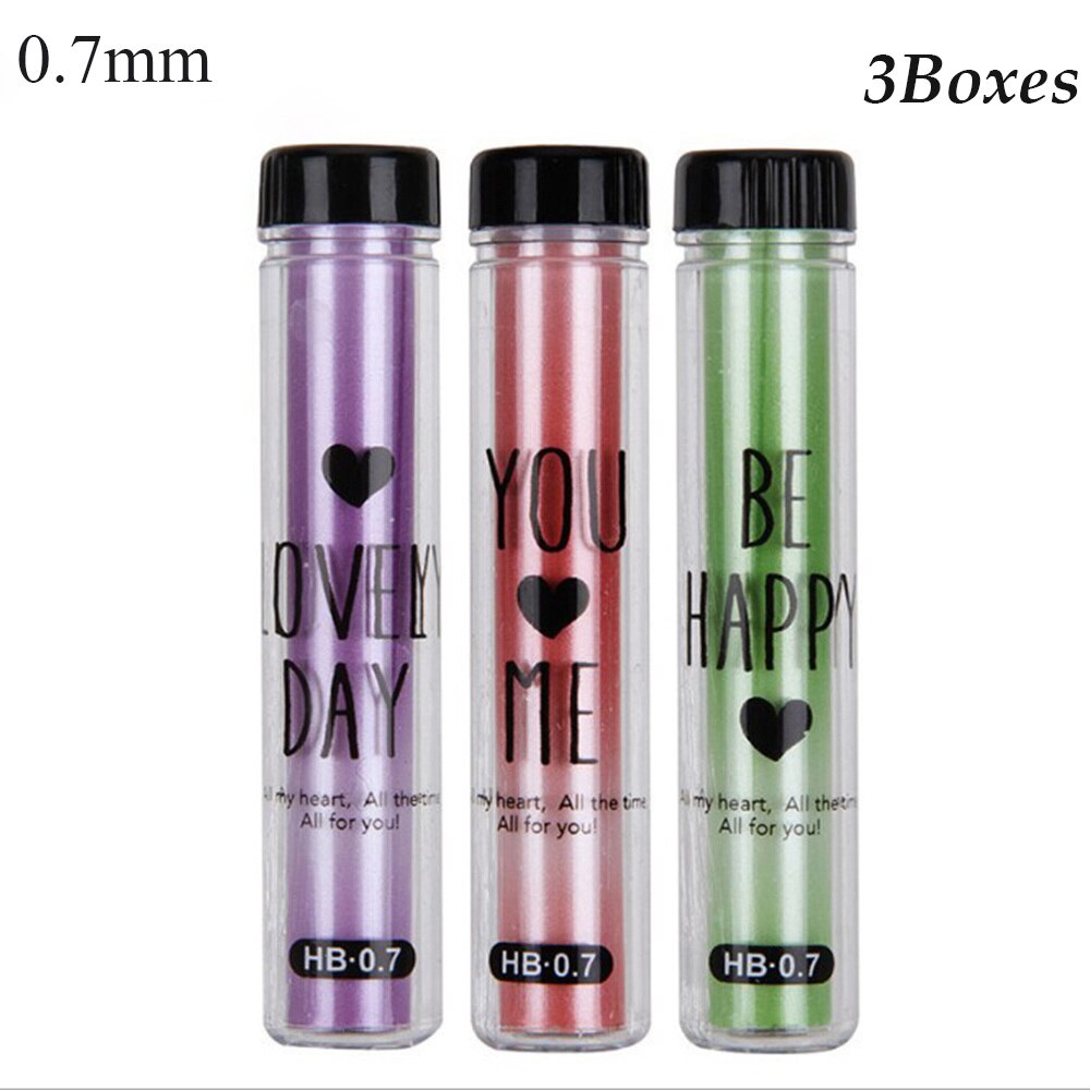 3 Boxes Mechanical Pencil Lead 0.5mm/0.7mm HB Pencil Rod Graphite Automatic Refill Writing Drawing Tools Office School Supplies: 0.7 x 3 Boxes
