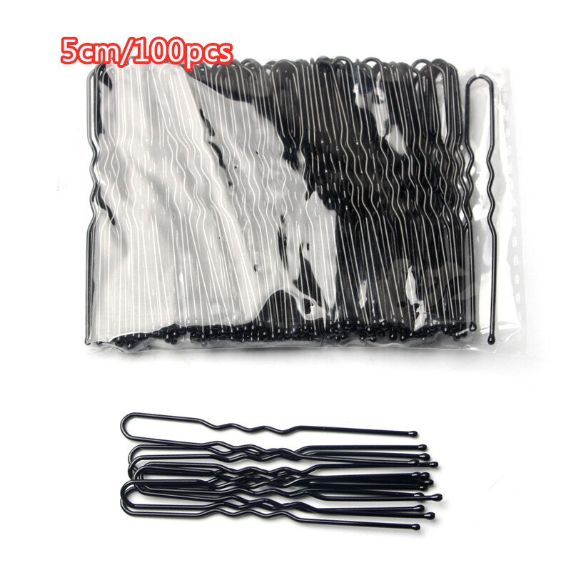 Horquilla básica de Metal chapada en oro y marrón en forma de U, horquilla Invisible para estilismo del cabello, accesorios para el cabello de salón, agarre seguro para el cabello: Verde
