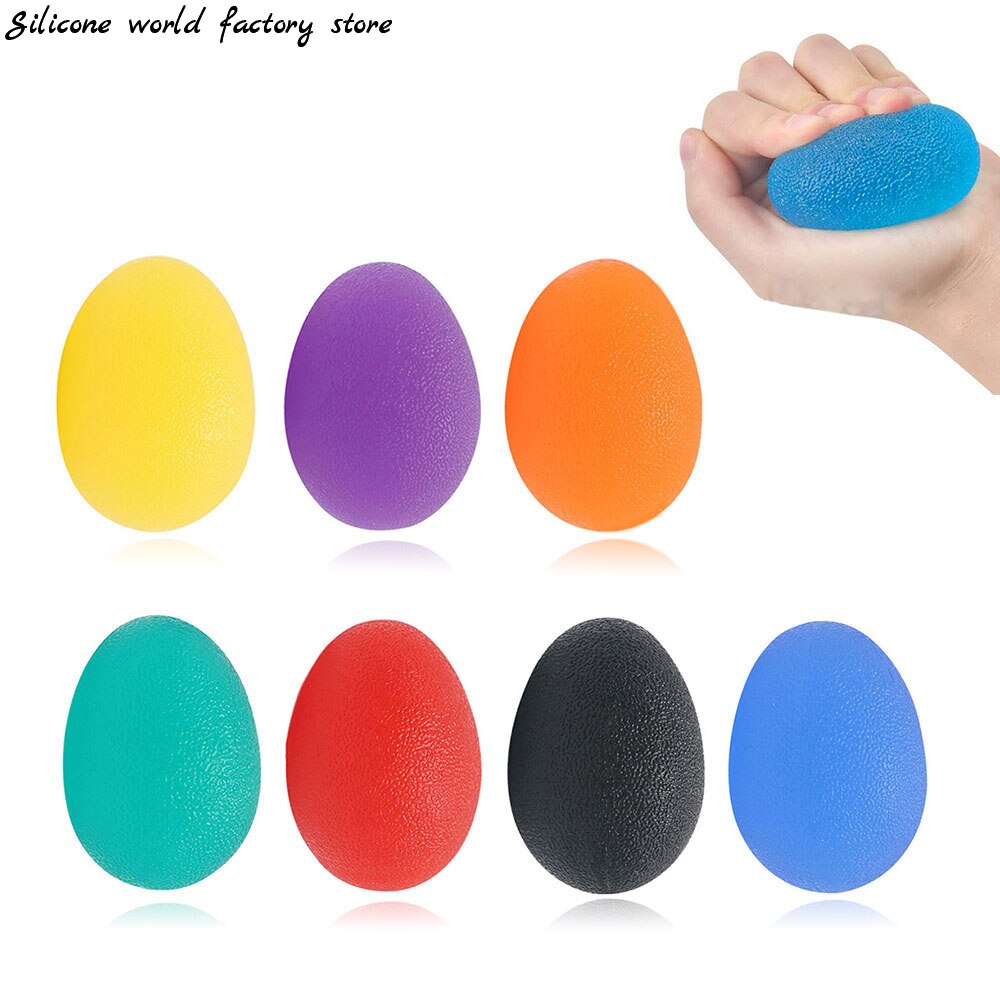 Silikon Quaddel Silikon Hand Griff-Ball Ei Männer Frauen Fitnessstudio Fitness Finger Schwere Trainer Stärke Muskel Erholung Greifer Trainer
