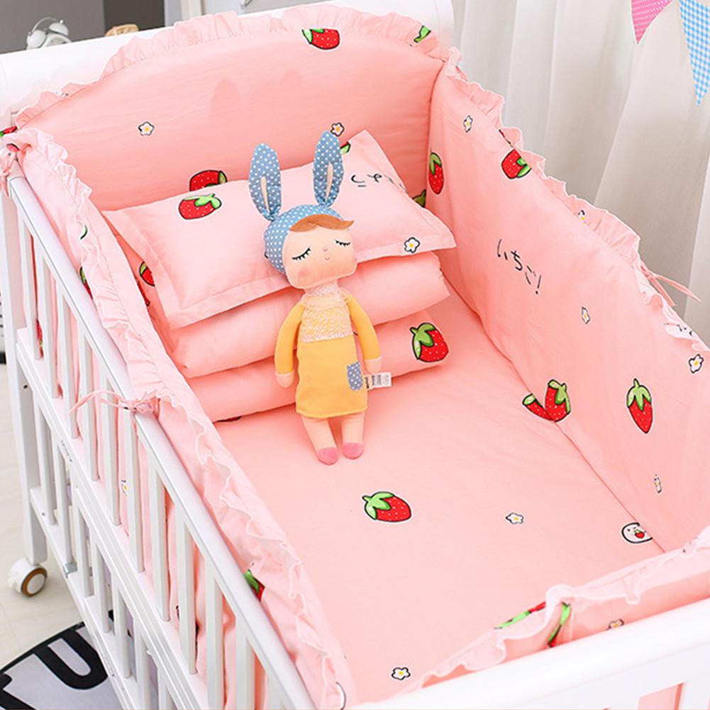 Kidlove 5pcs Wieg Beddengoed Set Katoen Peuter Baby Beddengoed Zijn Baby Cot Bumpers Lakens