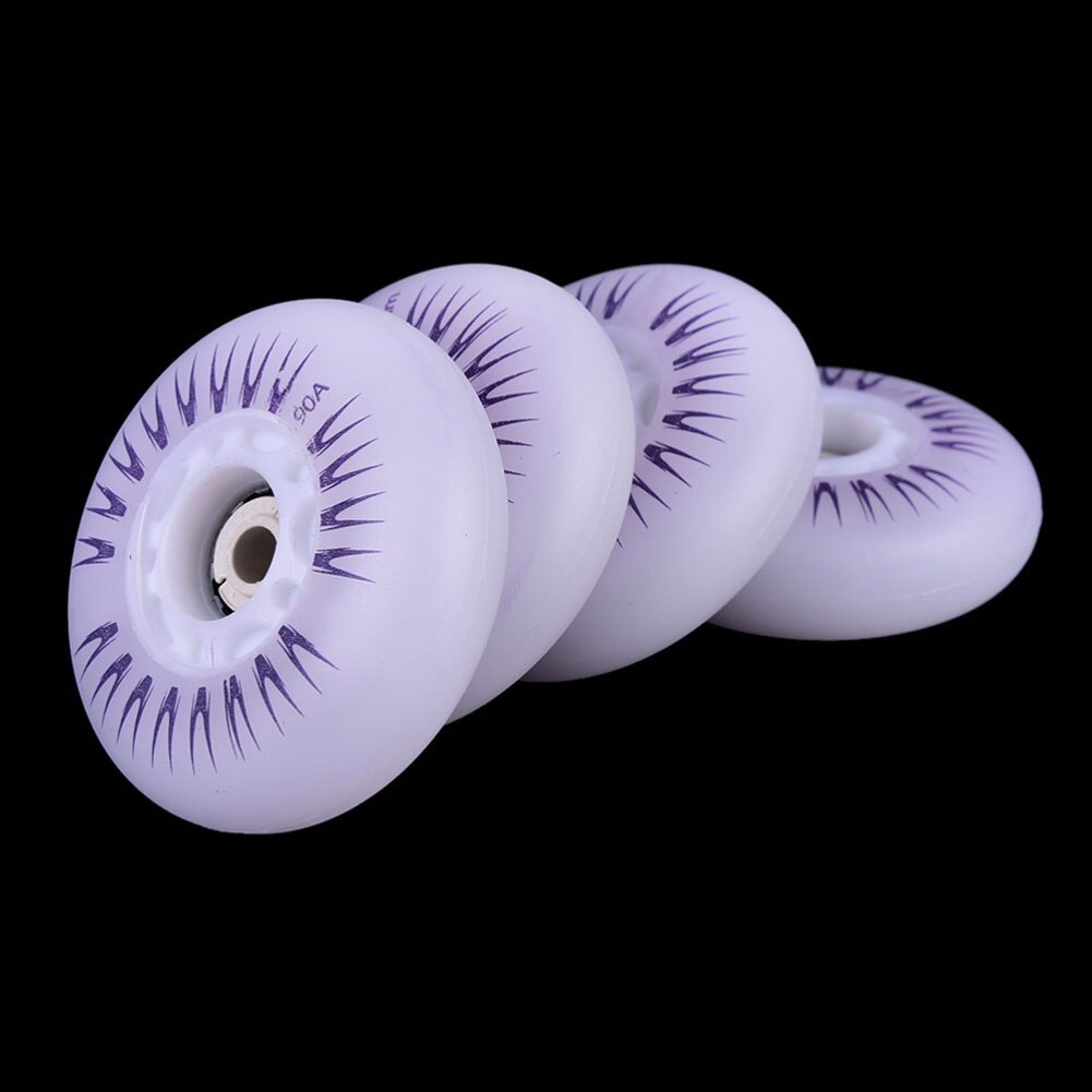 90A Inline Roller Skate Wheels 60mm/70mm/80mm 4pcs LED Sliding PU Skating Flashing Wheel Rollers Durable Luminous Wheels instock