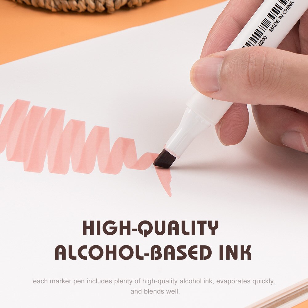 Arrtx Skin Tone 36 Colors Alcohol Marker Pen Set, Dual Tips Markers Perfect for Figure Painting Portrait Coloring