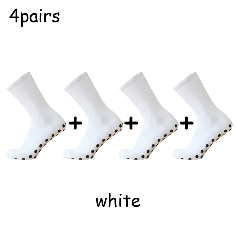 Football Socks Hexagonal Non-slip Silicone Sole Compression and Breathable Football Socks: white