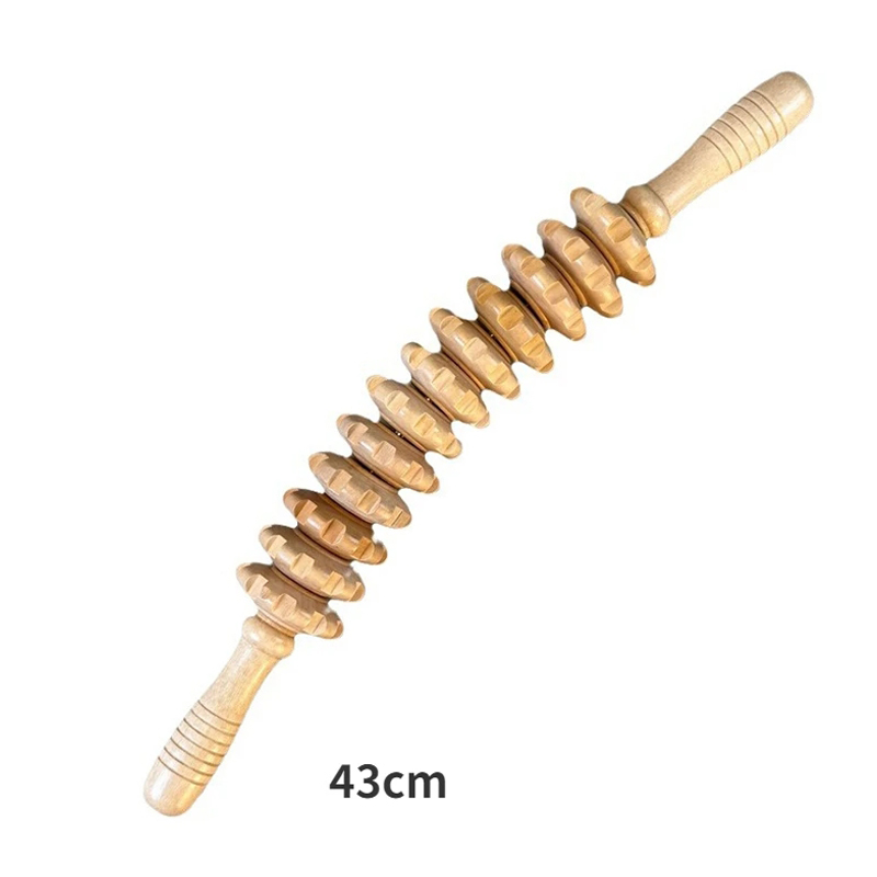 Houten Massage Roller Therapie Lichaamsmassageapparaat Voet Gezicht Schouderhals Hand Duw Roller Massageapparaat Lichaam Vormgeven Massage Tool