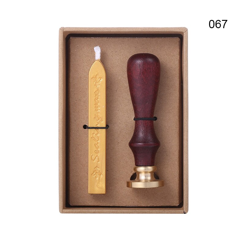 Kit de tampons de cire Vintage, lot de 2 bâtons de cire et 1 tampon, pour bricolage, enveloppe de carte, gdeal: n