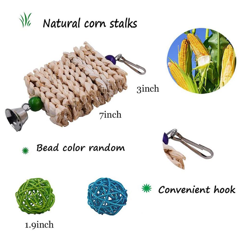 Chicken Toy Rooster Woven Toy Set Durable Chew Ball Toy Hanging Ball Toy for Chicken Hens