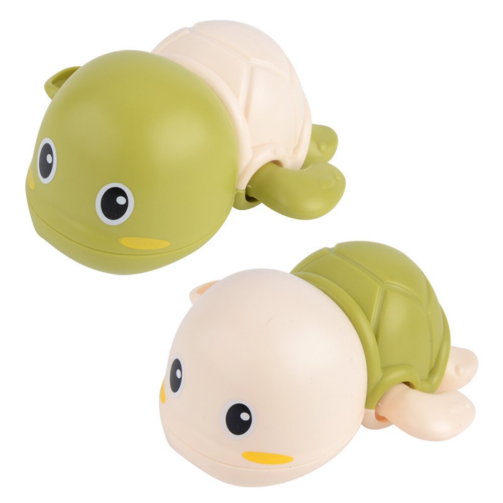 1Pc Leuke Cartoon Animal Tortoise Classic Baby Water Speelgoed Baby Zwemmen Schildpad Wond-Up Keten Clockwork Kinderen Strand bad Speelgoed: green