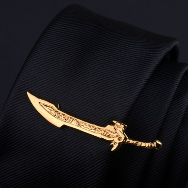Men Tie Clip Cute Steamship Dolphin Airplane Tableware Shape Tie Bar Wedding Party Tie Pin Jewelry Tie Clip High Grade Men: B-16