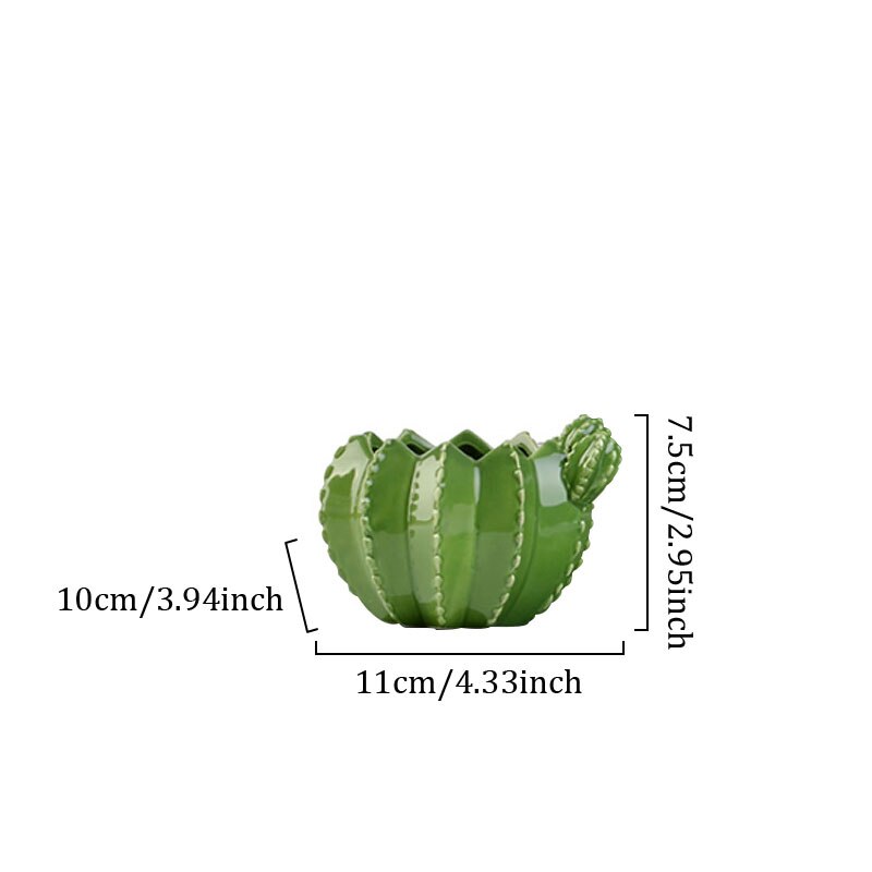 Vaso de flores de cerâmica de cacto, pote de flores de cerâmica para decoração de plantas criativas, acessórios de decoração groot, para plantas: M