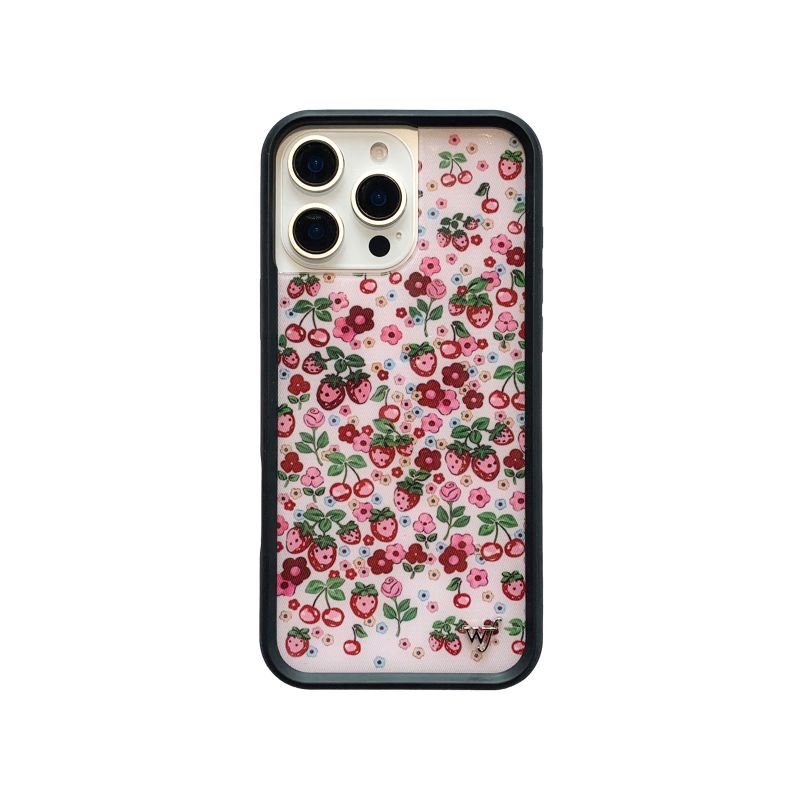 2025 Neue Wildflower 3D WF Handyhülle für iPhone 12 13 14 15 16 Pro Max Plus Regenbogensterne Erdbeerblume Cover Cases Canvas: Himmel Blau / Für iphone 13 pro