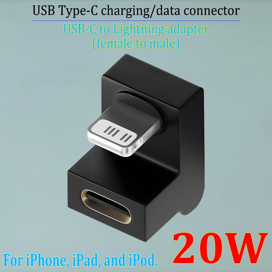 USB Type-C PD 20/27W charging data connector for iPhone, iPad, iPod, USB-C to Lightning adapter, female to male, multiple styles: Option 6