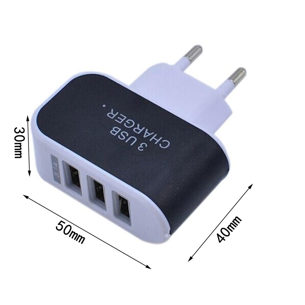 Triple USB Port Home Travel Charger Adapter Smart Charging Head