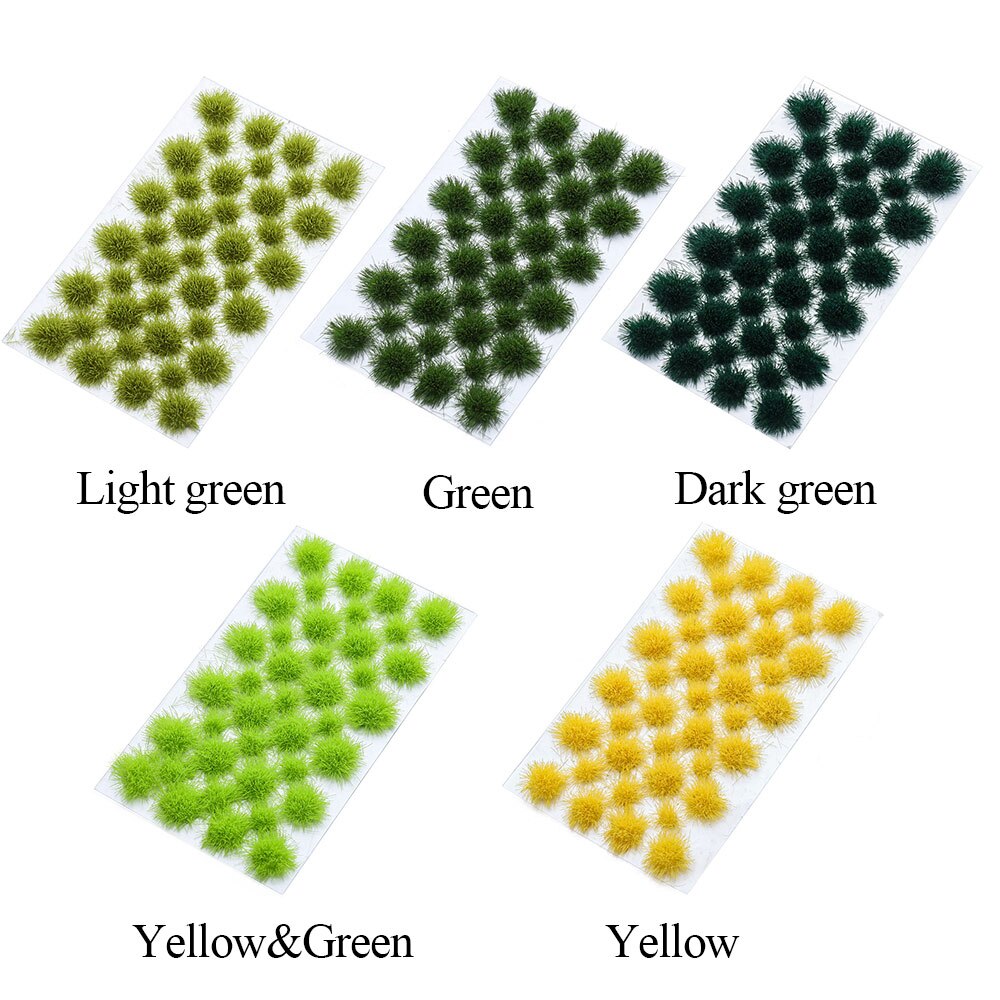 39PCS 5mm Artificial Grass Modeling Static Grass Tuft Self Adhesive Static Grass Railway Micro Landscape Wargaming Terrain Model