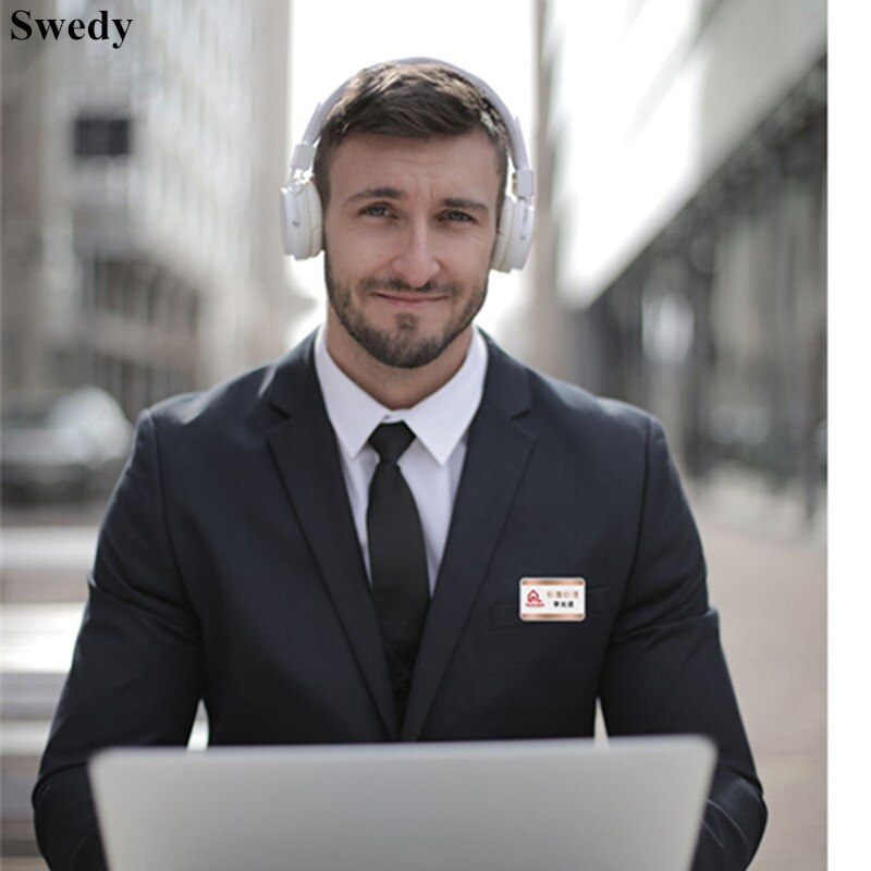 60X40Mm Clear Plastic Horizontale Naam Tags Badge Werk Kantoor Acryl Id-kaart Badge Houders Met Pin