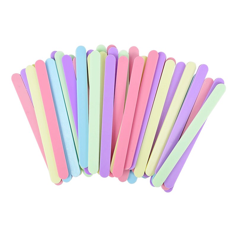 10pcs Acrylic Ice Cream Sticks 11.5x1cm Popsicle Sticks Kids DIY Ice Cream Making Crafts Flat Head Popsicle Stick Kitchen Tools
