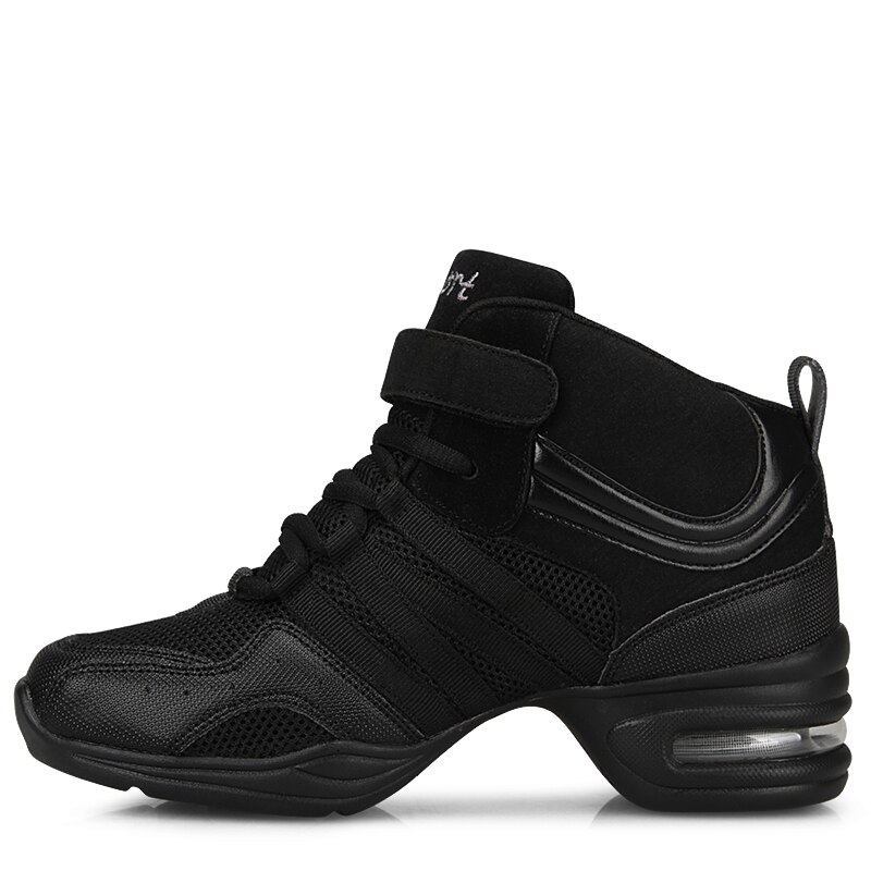 sport Sind mit Weichen Laufsohle Atem Tanz Schuhe Turnschuhe Für Frau Praxis Schuhe Modern Dance Jazz Schuhe Discount Hohe schuh: Black / 7