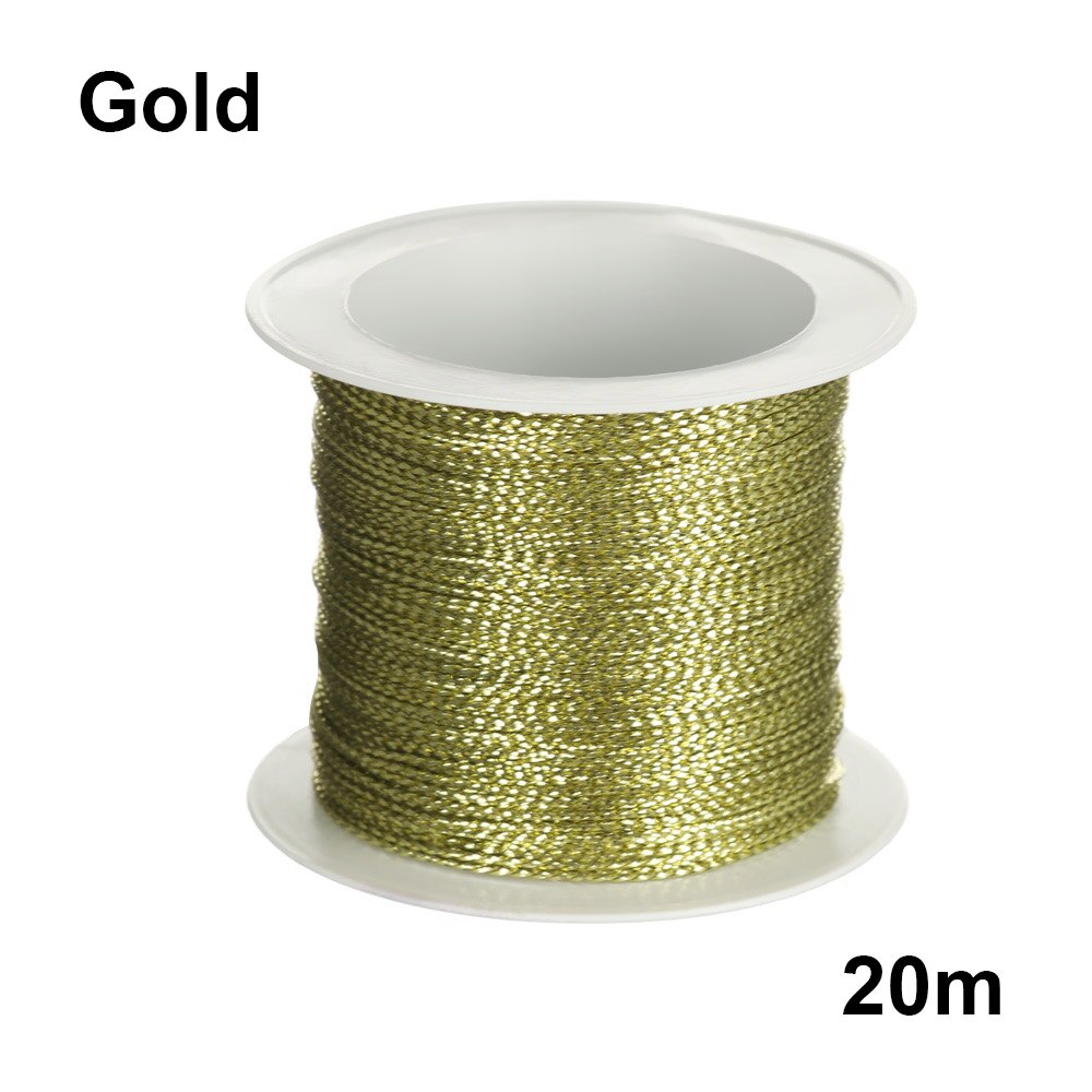 1Pc Gold/Silver 100m Durable Overlocking Sewing Machine Threads Polyester Cross Stitch Strong Threads for Sewing Supplies: B-Gold-20m