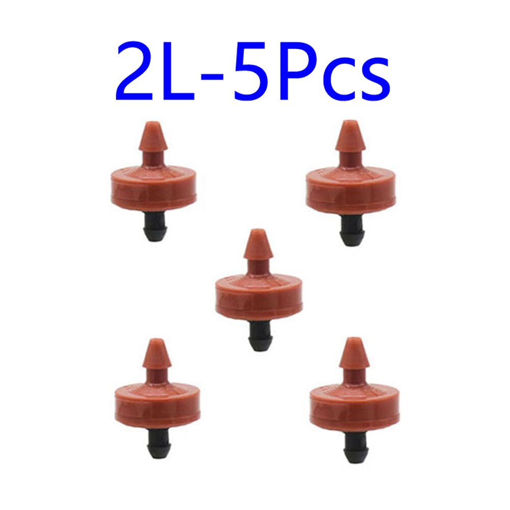 5-100Pcs Garden 2L/4L/H 8L/H Emitter Pressure Compensating Dripper Micro Irrigation Hose Drip Head Water Saving Dropper: 2L x 5pcs