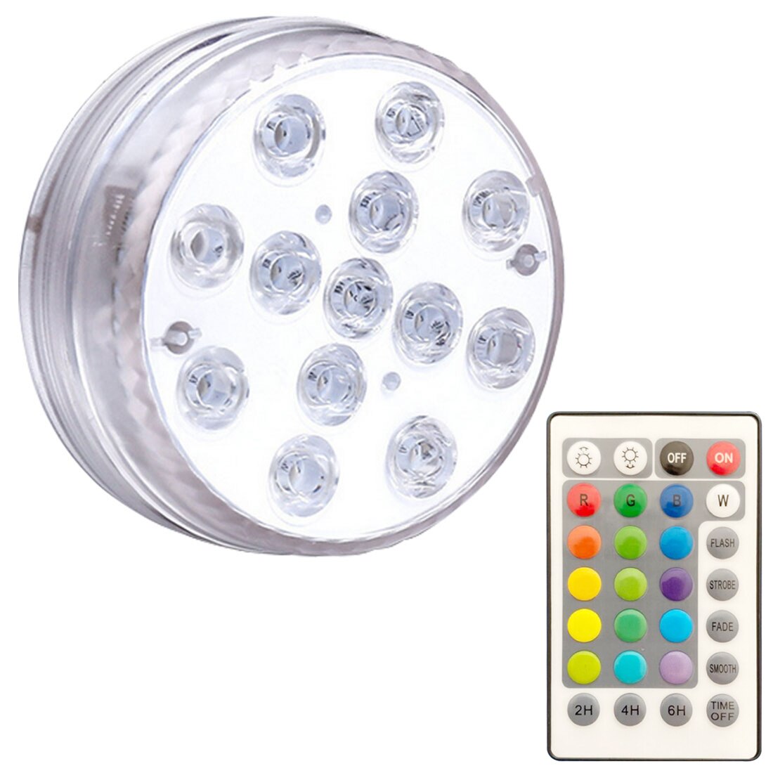 13 led-ulkovalaisin magneetilla kauko-ohjattava rgb vedenalaiset upotettavat valot ulkomaljakko kalatankkilampi puutarhaan: 1 lamppu 1 kaukosäädin 13 lediä