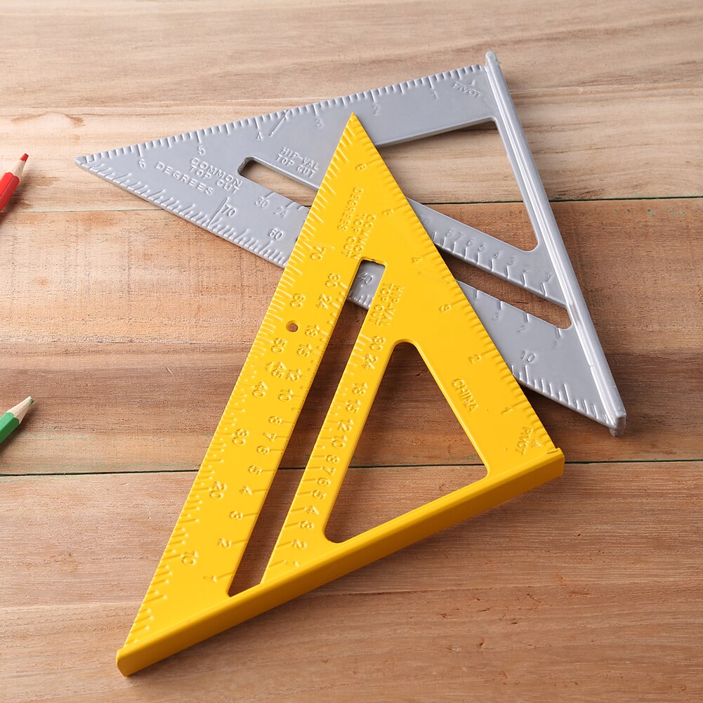 7 inch Measurement Height Limit Gauge Tools Aluminum Triangle Ruler Angle Protractor Speed Square Measuring Ruler