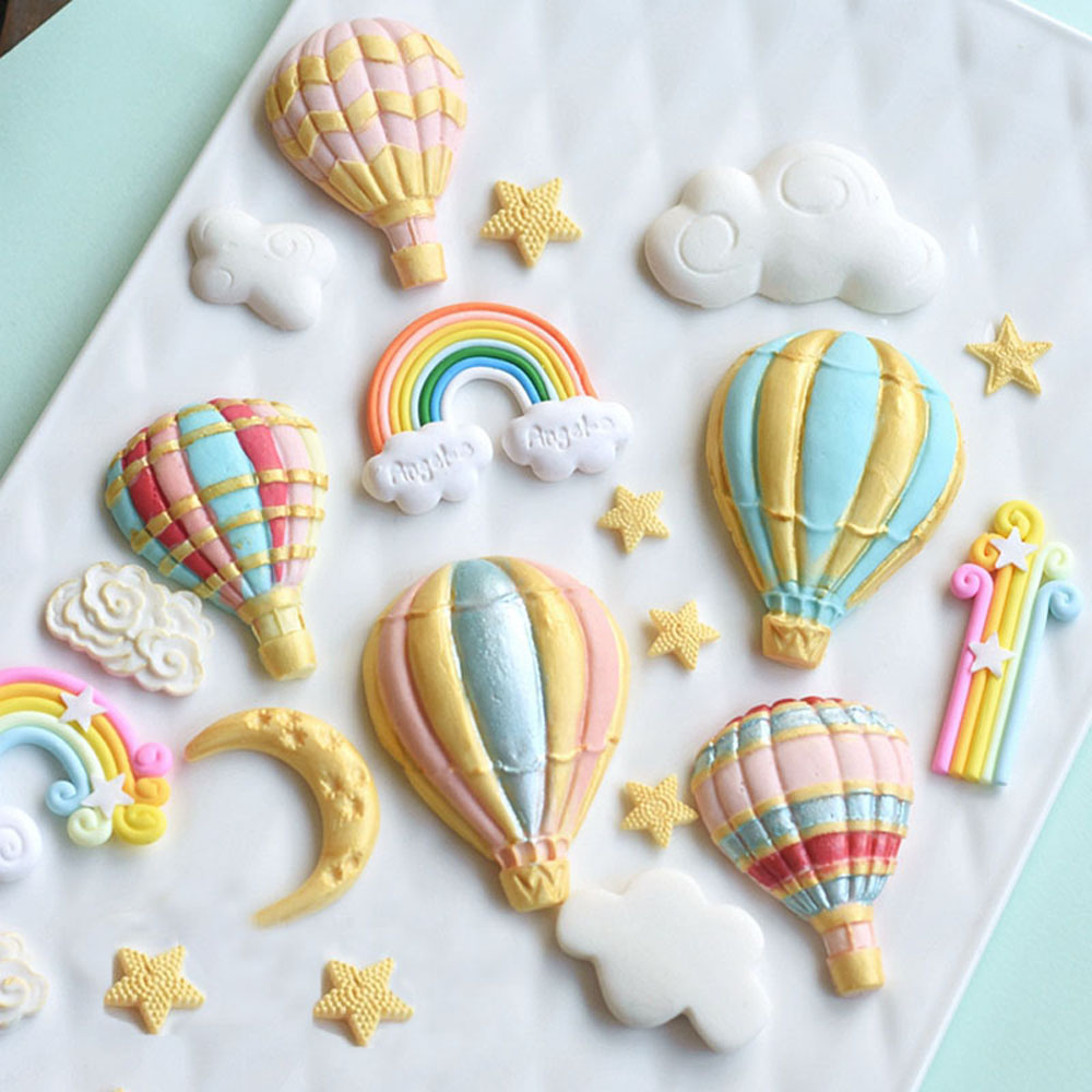 1 Pcs Balloon Rainbow Silicone Mold Cake Chocolate Fondant Sugar Craft Candy Clay Baking Tool Cake Decor DIY Craft