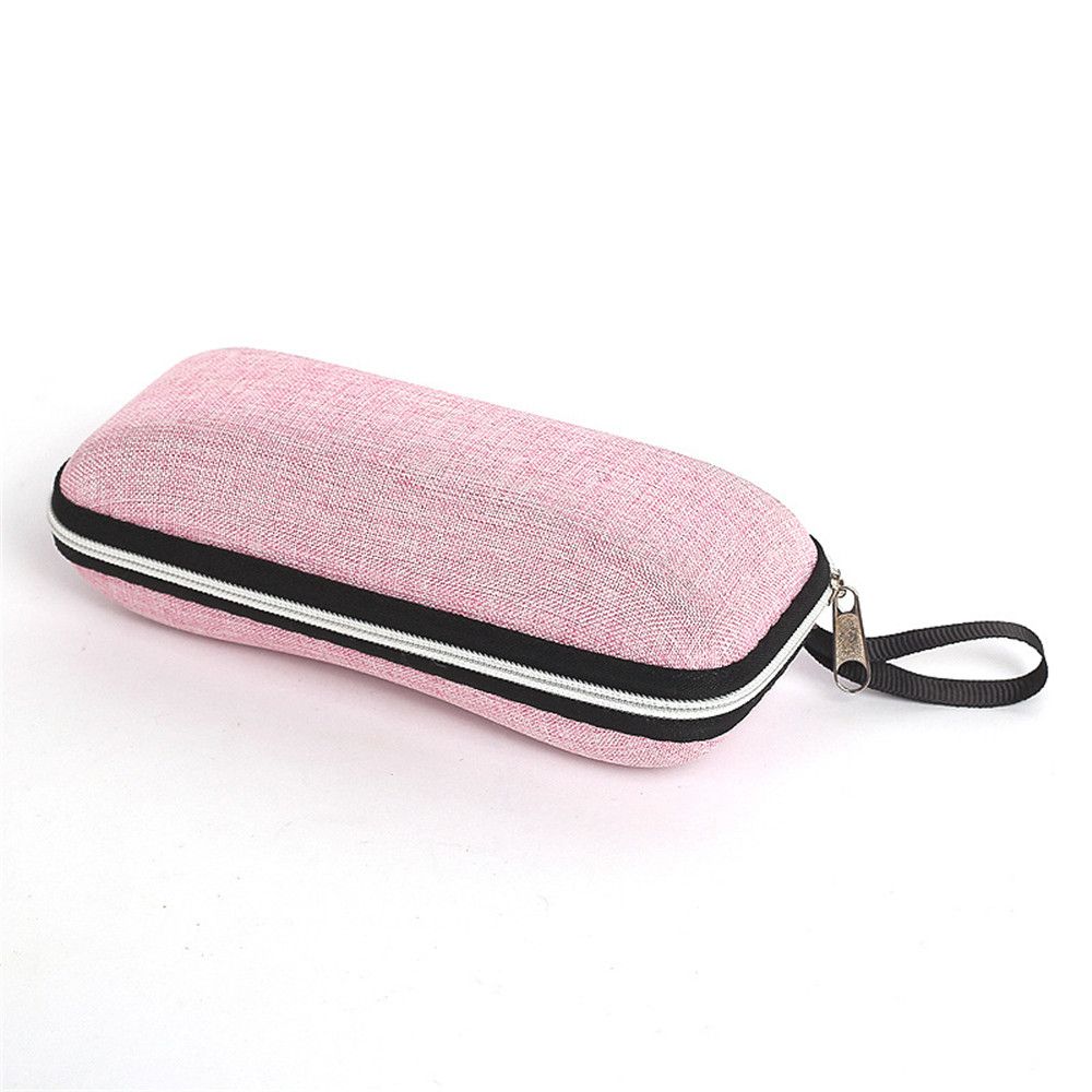 Mode Vintage Rits Draagbare Brillen Etui Bril Doos Bril Houder Brillen Accessoires: Rood