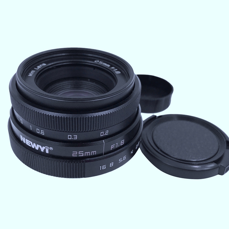 Newyi Mini 25Mm F1.8 Aps-C Televisie Tv Lens/Cctv Lens Voor 16Mm C Mount Camera