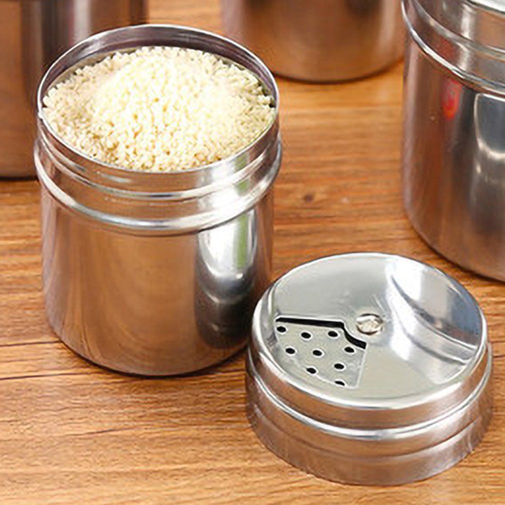 Rvs Cruet Kruiderij Kruidkruiken Set Zout En Peper Shakers Kruiden Potten Keuken Gereedschap Kruiden Blikjes