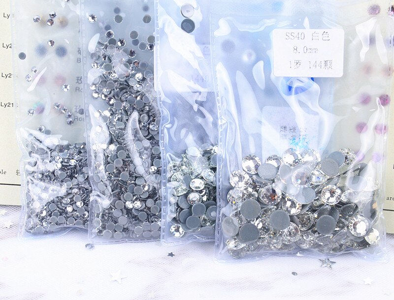 Bling bling SS 6 12 16 20 30 40 Crystal AB Glass Hotfix Rhinestones Fix Iron On Crystals Stones Flatback Strass For Clothes