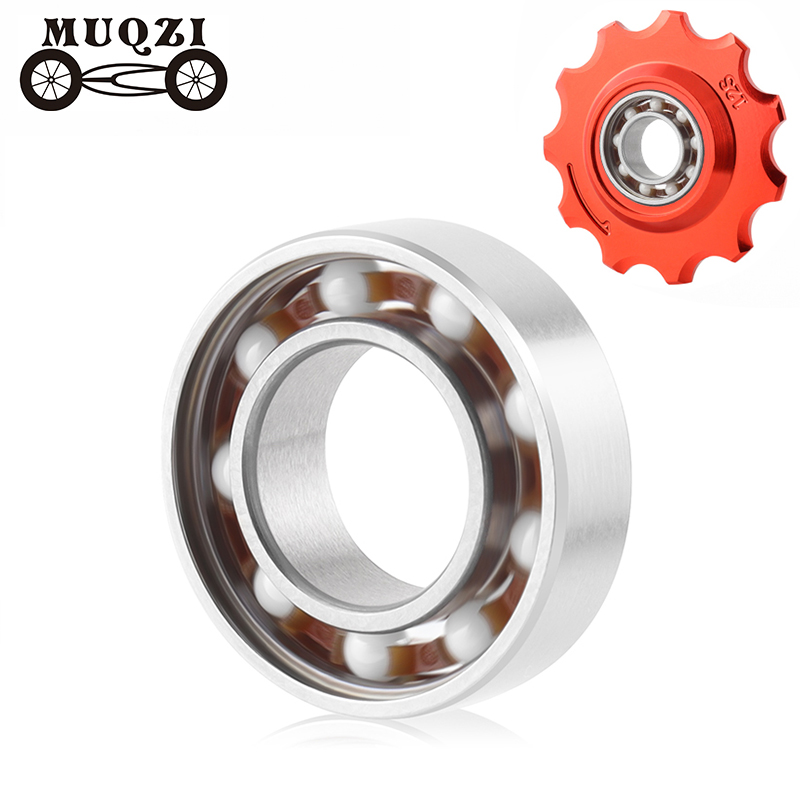 MUQZI Bicycle Ceramics Bearing Rear Derailleur Guide Wheel Jockey Wheel Pulley Bearing Mountain Road Bike