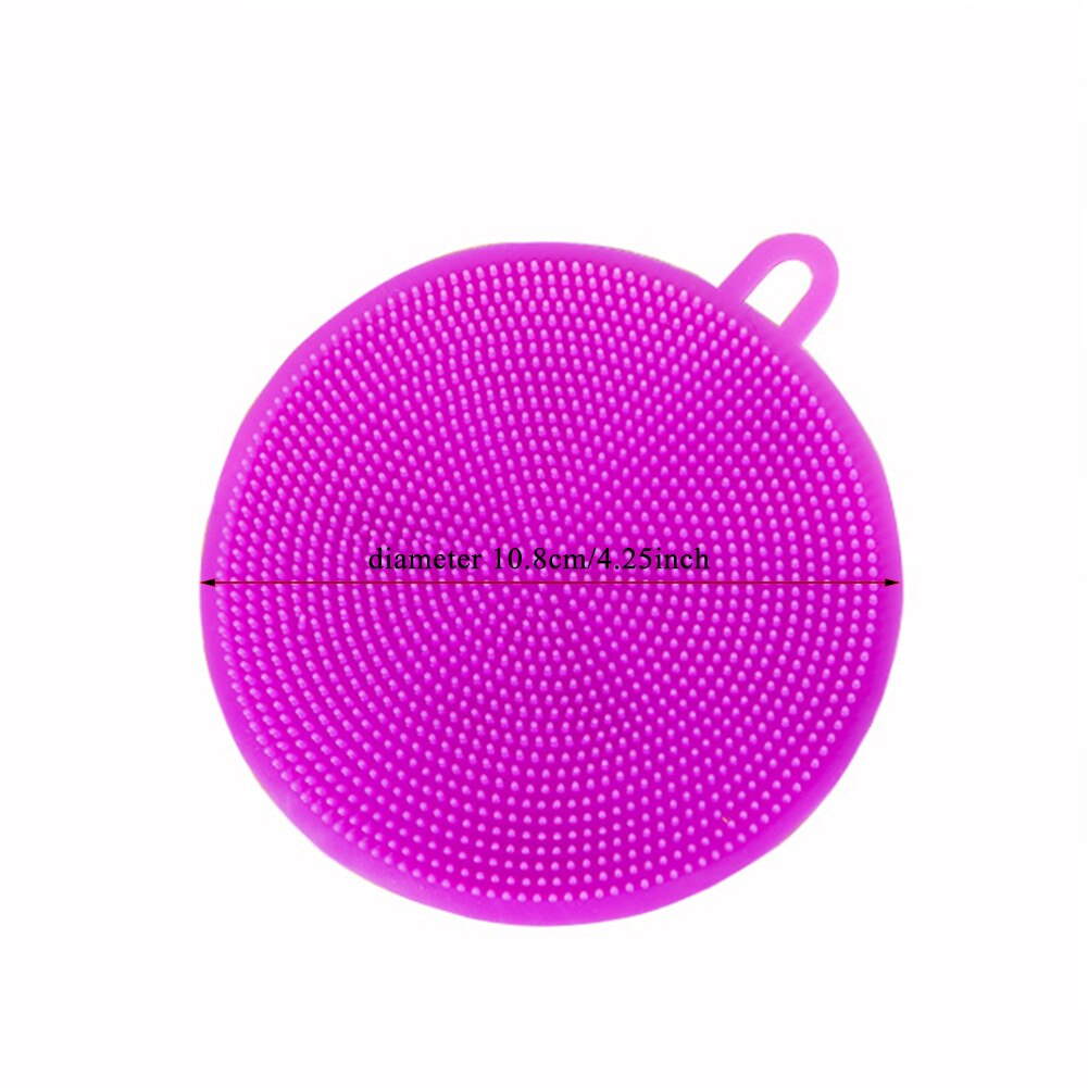 Silicone plat éponge antibactérien cuisine épurateur légumes fruits brosse nettoyage éponge plat lavage brosse Pot porte-casserole