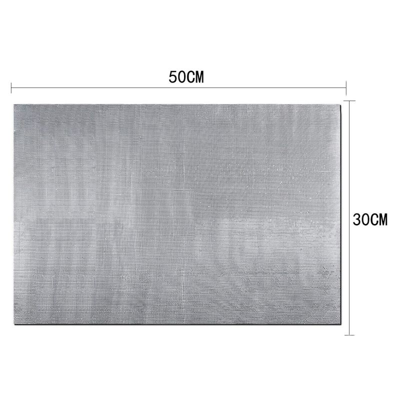 Plaque auto-adhésive en coton pour voiture, 30x50cm, isolation thermique en coton, plaque d'aluminium auto-adhésive, protection incendie FM: Default Title