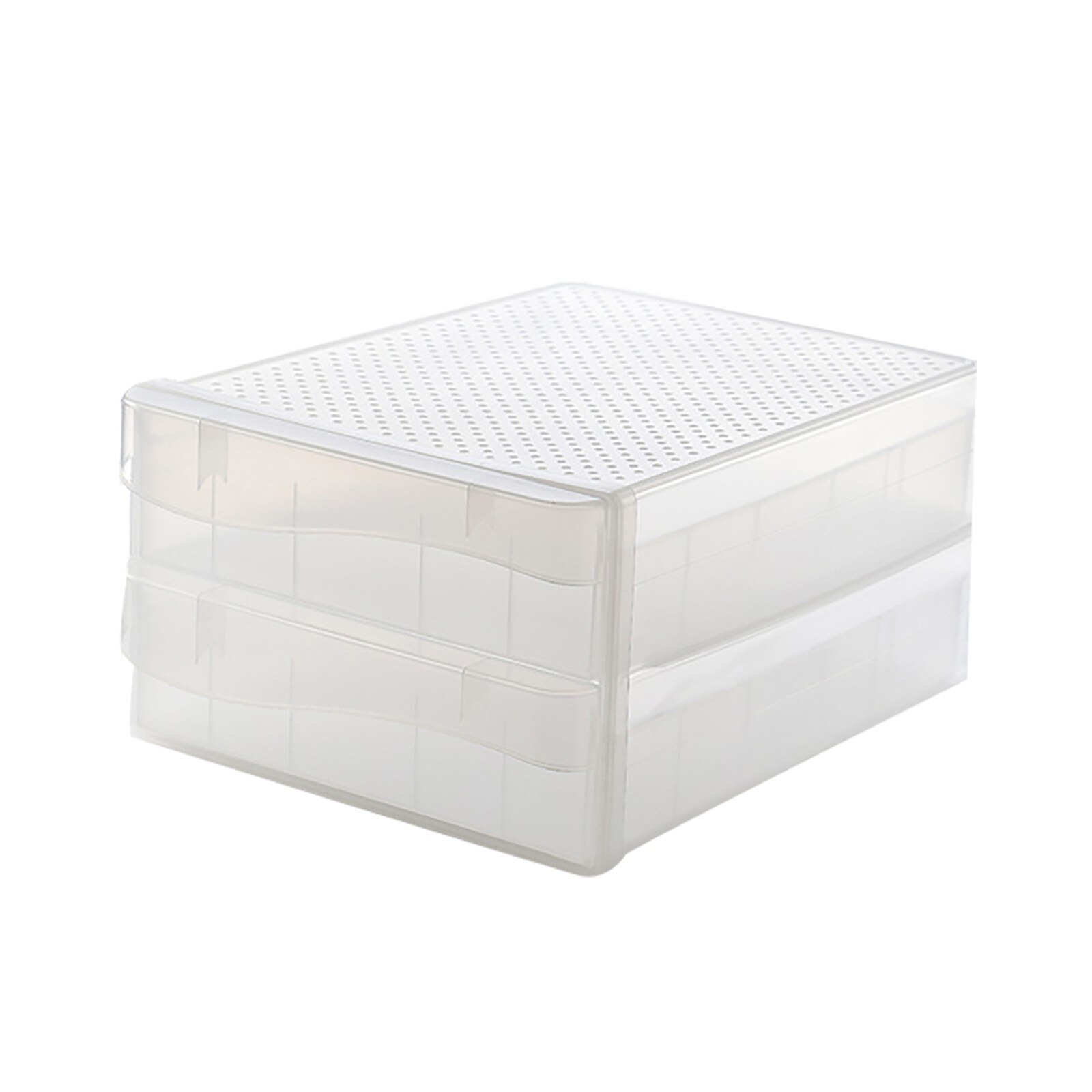 Plastic eggs container fridge eggs storage box stackable transparent eggs box suitable for large quantity (60 eggs): Default Title