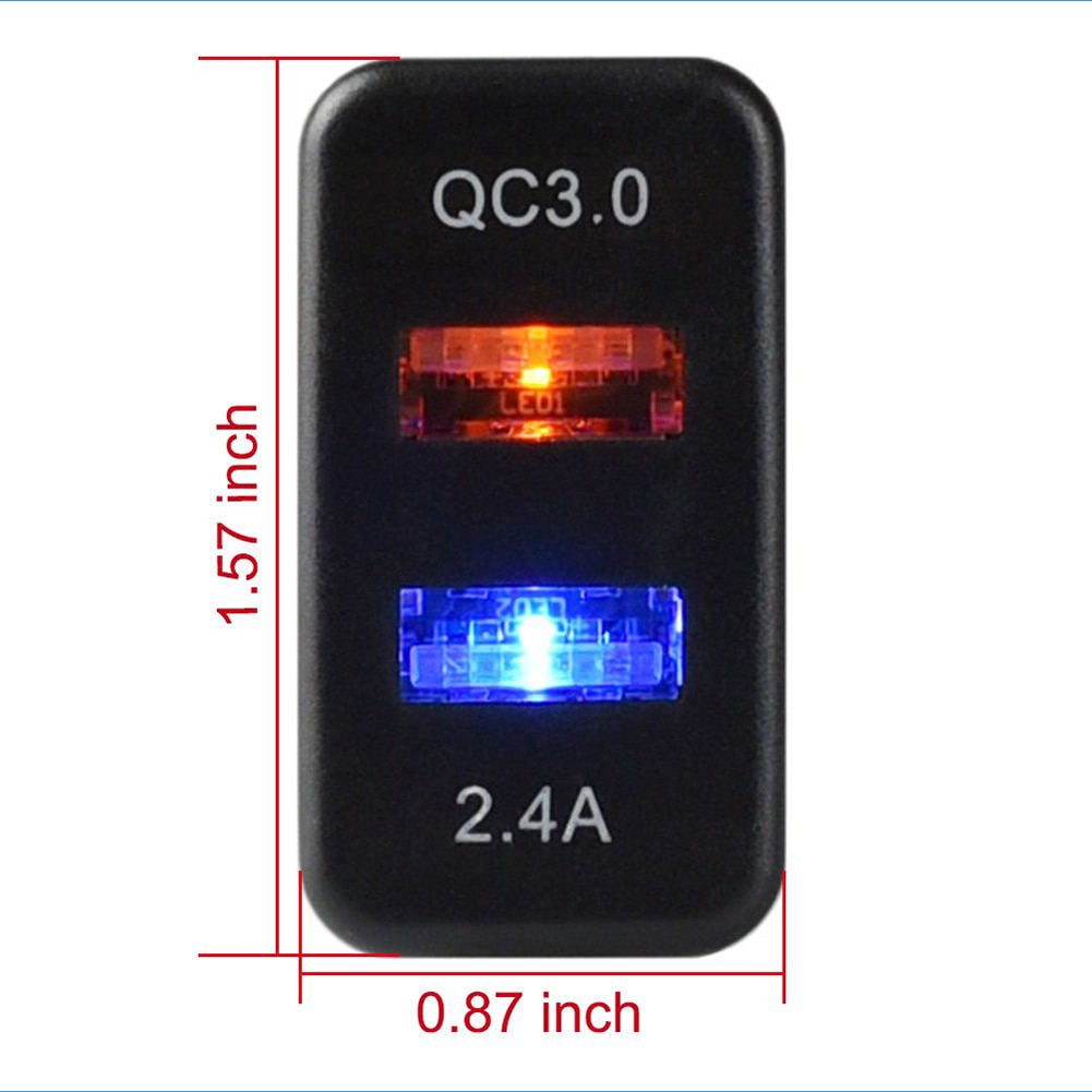 Dual USB Car Charger Quick Charge 3.0 For Toyota With Short Circuit Protection 2 USB Port Auto Adapter Socket Car Accessories