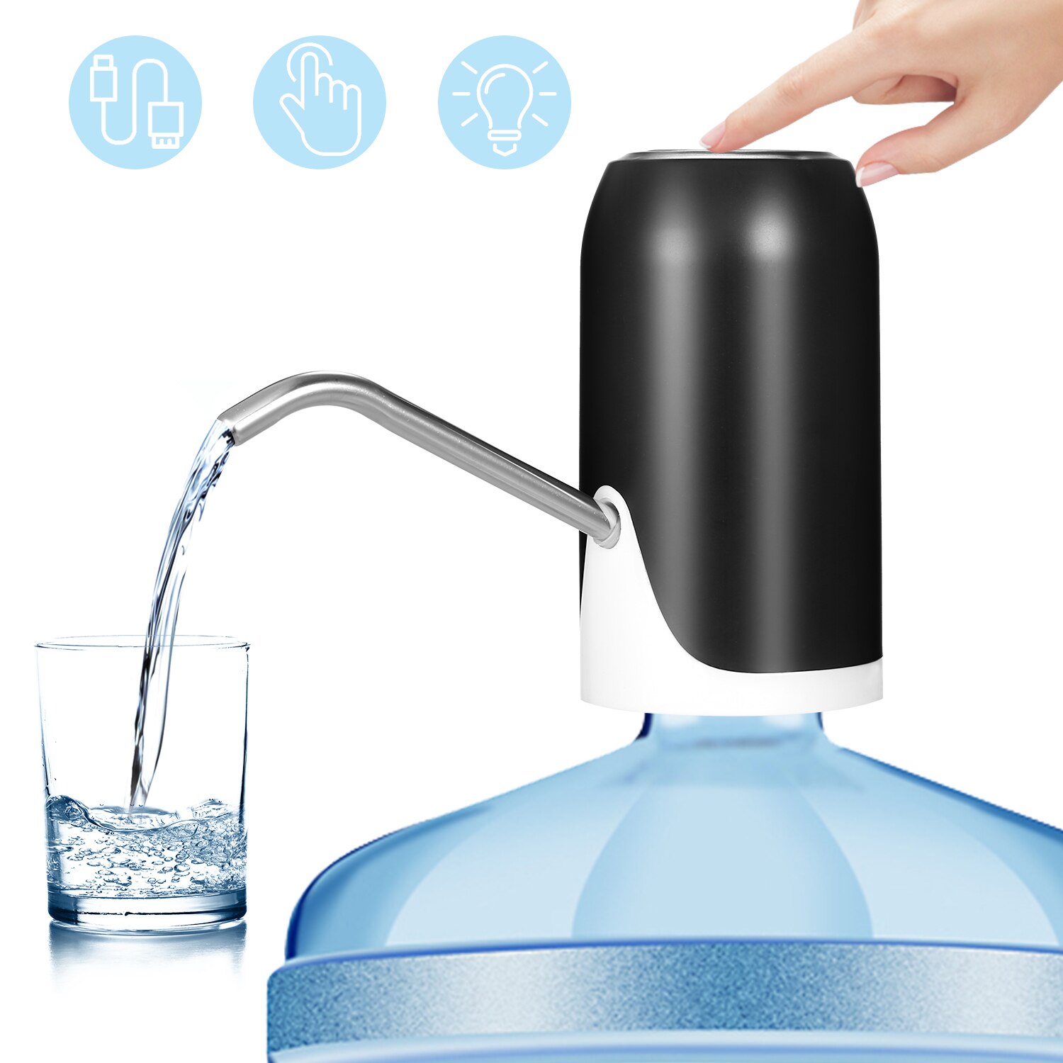 Electric Drinking Water Pump Portable USB Rechargeable Automatic Water Dispenser Intelligent Water-suction Device