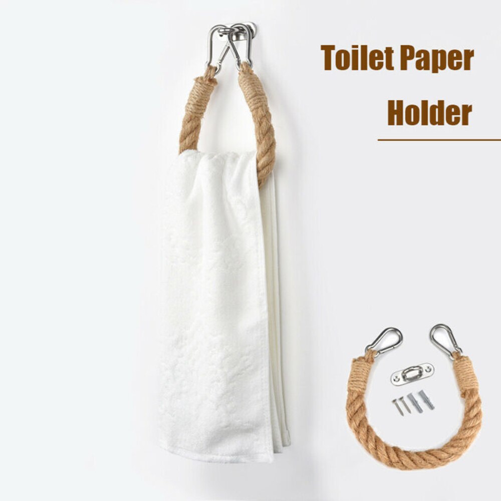 Armure porte-papier petite serviette corde suspendue porte-rouleau de toilette salle de bain